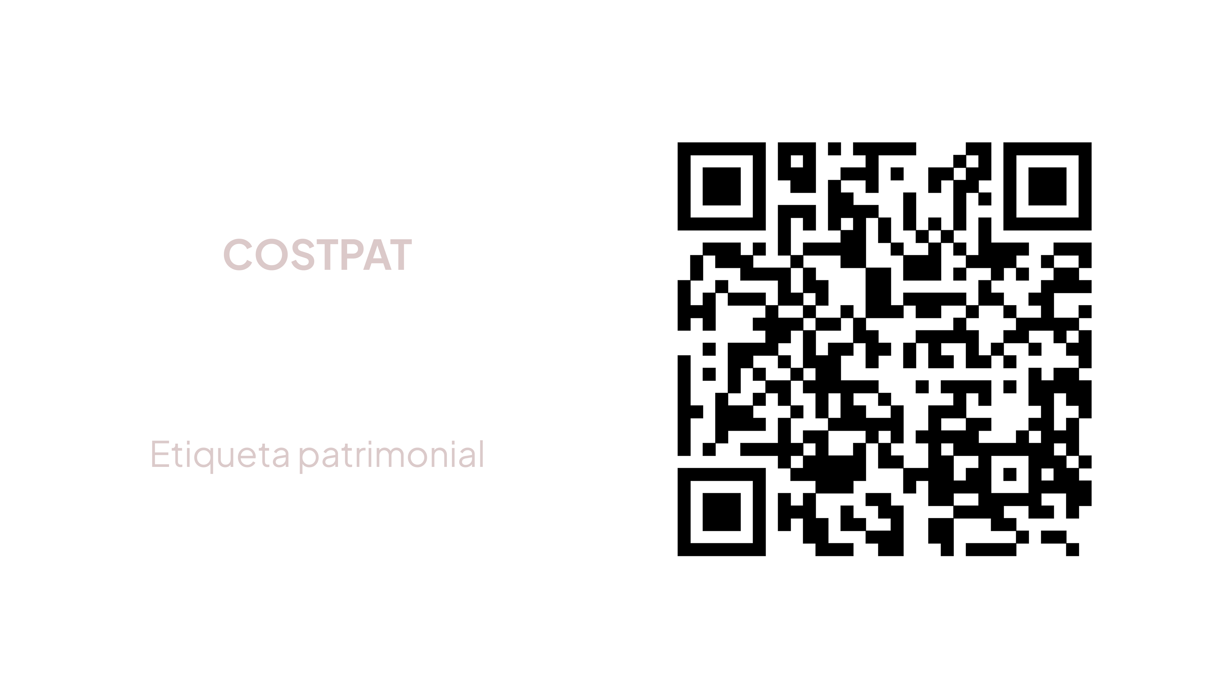 Etiqueta patrimonial COSTPAT
